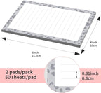 SXboxing Sticky Notes 4X6 Inches, 2 Pack Large Cute Self-Stick Pads, Bright Funny Memo Pads Easy to Stick for Home, Office Grey Cute Leopard