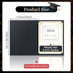 12 Packs Certificate Covers,Black Cardboard Diploma Cover,Certificate Holders Gold Foil Border,for Letter Size 8.5 x 11 Inch Awards and Certificates