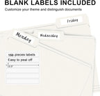 File Folder, RAZCC 150 Pack 1/3 Cut Tab File Folders Letter Size, Folders for Dcouments, Folders with Tab Great for Organizing and Easy File Storage, White