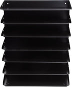 Huron Desktop Horizontal 7-Slot Legal File Binder Organizer Storage Letter Tray, Black Commercial Grade Steel