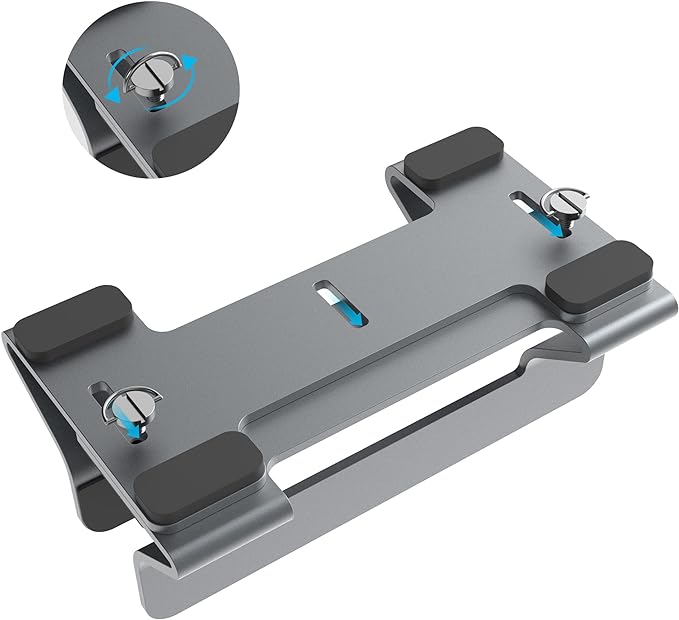 Psitek Aluminum Vertical Laptop Stand Dock Holder, Adjustable Slot Width 12-42mm, Space-Saving Upright Storage for MacBook and Laptops