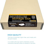 Lineco Museum Archival Storage Box, 9.75x12.75x3 in. Drop Front Design. Acid-Free with Metal Edge. Organize Photos, Pictures, Prints, Documents, Crafts, DIY. Tan, 1 Pack
