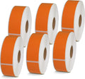 BETCKEY - 1" x 3" Barcode & Address Labels Compatible with Zebra & Rollo Label Printer,Premium Adhesive & Perforated[Orange, 6 Rolls, 3120 Labels]