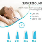 LYSIAN Ultra Soft Foam Earplugs 5 Pairs, 38dB SNR Ear Plugs for Sleeping, Snoring, and Loud Events (Blue/White)