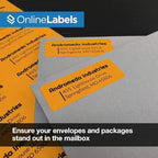 Neon Orange Address Labels - 2.625 x 1 - Pack of 3,000 Labels, 100 Sheets - Inkjet/Laser Printer - Online Labels