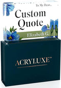 Custom Acrylic Sign Personalized, Custom Desk Name Plate, 18 Styles, (5"x7"), With Gift Box, USA Made by Acryluxe. (Meconopsis)