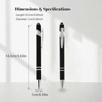 Bulk Custom Personalized Pens with Business Logo Retractable Ballpoint Pen with Stylus tip Appreciation Gifts for Coworkers Smooth Writing Black Ink for School Office Friends Supplies 10-Pack Red