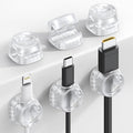 6Pack Cord Organizer, Office Desk Accessories - Lamicall Clear Cable Management Clips, Home Workspace Chritsmas Organization Accessories, Nightstand Desk Decor, Dorm Room Desktop Gadget Essentials