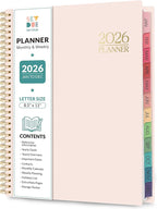 2026 Planner, Weekly and Monthly Planner, January 2026 - December 2026, Hardcover Agenda Planner with Monthly Tabs, Goal Setting & Time Management Organizer for Professionals & Students, 8.5" x 11"