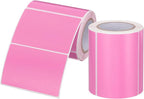 PATIKIL 2 x 3 Inch Rectangle Inventory Color Coding Labels 2 Roll, Square Self-Adhesive Inventory Label Stickers for Office Home Organization Name Tags, 250 Per Roll, Pink