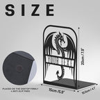 Personalized Name Bookends for Shelves, Unique Dragon Metal Book Ends Decorative, Non-Slip Book Stopper, Metal Fantasy Bookshelf Decor for Home Office Study Room, Customized Gifts Color05