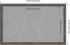 Amanti Art Grey Framed Magnetic Board 27x43 Large Vision Board for use with Magnets, 100% Metal Sheet to Display Items as Office Decor or for Home Organization in mudroom, Kitchen or Kids Room