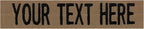 Custom Uniform Name Tapes Solid Colors. Coyote Brown Fabric, 3.5 Inch Hook Fastener (Uniform Ready Fastener)