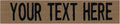 Custom Uniform Name Tapes Solid Colors. Coyote Brown Fabric, 4 Inch Sew on