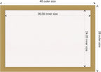 Amanti Art White Cork Board for Wall, 28x40 Vision Board with Gold Frame, Large Corkboard Office Decor for Home Organization, Casual Corkboard Pinboard to display items for home organization