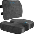 CloudBliss Seat Cushion,Office Chair Cushion,Car Seat Cushion,Lumbar Support Pillow for Office Chair,Back Support Memory Foam Pillow Coccyx Cushion for Tailbone Pain&Sciatica Pain Relief,Grey,X-Large