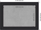 Amanti Art Black Framed Magnetic Board 15x21 Small Vision Board for use with Magnets, 100% Metal Sheet to Display Items as Office Decor or for Home Organization in mudroom, Kitchen or Kids Room