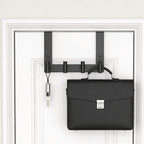 PMMASTO Over The Door Hooks, Fits 1-3/4" Thick Door No Drill Hooks for Closet Bathroom Bedroom Organization, Hanger for Coat Towel Robe (Black, 4 T-Hooks)