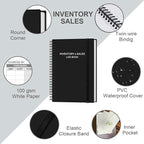 Inventory & Sales Log Book for Small Business – Inventory Ledger Book, Inventory Notebook, Order Tracker for Purchases, Sales & Reorders, 5.8" x 8.5", Black