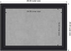 Amanti Art Black Framed Magnetic Board 20x28 Medium Vision Board for use with Magnets, 100% Metal Sheet to Display Items as Office Decor or for Home Organization in mudroom, Kitchen or Kids Room