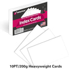 KAISA Blank Index Card 3"x5" Index Cards Flashcards, 2400 Count Bulk Index Cards, White 24 pack of 100 Shrink,Heavy Weight Paper Made in the USA(KSU-03782)