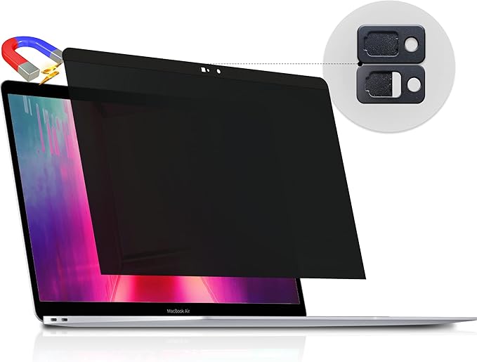 Peslv Magnetic Privacy Screen for MacBook Pro 15 Inch (2016-2019), Removable Anti Blue Light Glare Peep Filter Black out Screen Protector for Mac 15In Laptop Model (A1707, A1990)