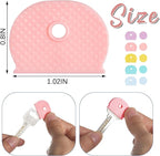Blulu 80 Pieces 1Inch Colored Key Covers Caps Tags Covers Set Plastic Key Color Identifier Rings Toppers(Macaron Color)