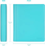 Sibonic 9 Pocket TopLoader Binder, Holds 360 3”x4” Toploader Hard Cases, Sleeves Card Collection Binder, 20 Double Sided Pages, Compatible with Trading & Sports Holder - Mint Green