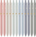 Ddaowanx Gel Pens, 12 Pcs 0.5mm Quick Dry Black Ink Pens Fine Point Smooth Writing Pens, Cute Office School Supplies Gifts for Women (12 Pcs Morandi-Black Ink)