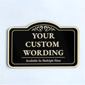 Custom Decorative Outdoor Metal Sign - Personalized Aluminum, Custom Driveway Sign, Waterproof, Black Charcoal 42x28 In