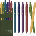 UIXJODO Gel Pens, 6 Pack Gold Retro 0.5mm Black Ink Pens Fine Point Smooth Writing Pens for School Office Supplies, Gifts for Women Girls