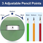 AFMAT Electric Pencil Sharpener for 6-8mm Pencils, Heavy Duty Pencil Sharpener, Fast Sharpen in 3-5s, 3 Sharpness Setting, 10,000+ Sharpenings for Classroom, School, Home, PS108