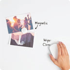 U Brands Contempo Magnetic Dry Erase Board White Board, 11" x 14", Blue Modern Frame, Includes Magnet and Marker