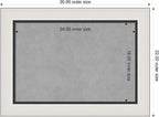 Amanti Art Silver Framed Magnetic Board 22x30 Medium Vision Board for use with Magnets, 100% Metal Sheet to Display Items as Office Decor or for Home Organization in mudroom, Kitchen or Kids Room