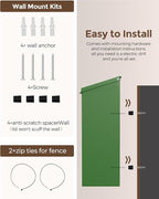 LAND·VOI Locking Wall-Mount Mailbox for Outside, with 4 Keys, Galvanized Steel Rustproof Metal Postbox, 4" Dx13.8 Wx11.2 H, Includes 3 Sets of Mailbox Numbers, Nameplate, Green