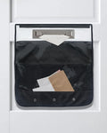 Uniclife Black Mail Slot Catcher for Door, 20.9"x 19.7" Large Capacity Letter Catcher Letterbox Catcher, Front Door Mail Catcher with Hook and Loop Fasteners, Indoor Post Catcher Bag