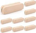 Feifeiya 8 Pcs Silicone Pencil Case Pen Zipper Pouch Bags Aesthetic Back to School Gifts Stationery Travel Toiletry Makeup Coin Organizer Waterproof Valentines Galentines Party Favors (White)