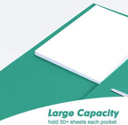 Two Pocket Folders, RAZCC 50 Pack 2 Pocket Folders Fit Letter Size Paper, Paper Folders with Pockets for School Office Business Home (Assorted 5 Colors)