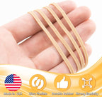 BILINNY Rubber Bands Size 33, Bulk Pack of 10lb (6,000) Tan Rubber Bands, 3.5"x1/8", Made In USA