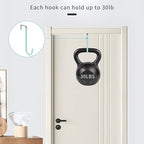 FYY Over The Door Hooks, 4 Pack Upgraded Long Door Hangers Hooks with Rubber Prevent Scratches Heavy Duty Organizer Hooks for Hanging Clothes, Towels, Hats, Coats, Bags LightGreen