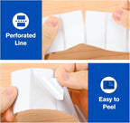 L LIKED 1" x 2" Blank Removable Labels with No Residue, Water and Oil Resistant, Use for Both Home and Office (1 Roll, 1300 Labels)