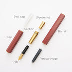 YSTUDIO Stunning Classic Revolve Fountain Pen, Schmidt Gilded Nib, Best Pen Gift Set for Men & Women, Professional, Executive Office, Nice Pens（red，F nib）