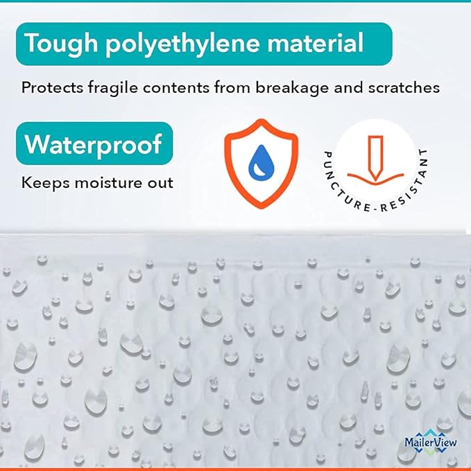 Poly Bubble Mailers (#7) 14.25 x 20 Inches Extra Large Shipping Padded Envelopes With Self Seal Tape (Usable size 14.25"x19") 50 Pack