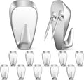 LEIFIDE Cubicle Hooks Fabric Panel Wall Hooks Cubicle Clips Picture Hangers for 40 Lbs Office Home Kitchen Room Board Hanging Supplies(Silver,10 Pieces)