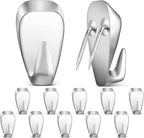 LEIFIDE Cubicle Hooks Fabric Panel Wall Hooks Cubicle Clips Picture Hangers for 40 Lbs Office Home Kitchen Room Board Hanging Supplies(Silver,10 Pieces)