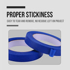 Lichamp Blue Painters Tape 3/4 inch, 4 Pack Blue Masking Tape 3/4 inch x 55 Yards x 4 Rolls (220 Total Yards)