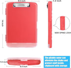 Red Plastic Clipboard with Storage,TFDLCG zm High Capacity Clip Boards 8.5x11,A4 Binder Nursing Clipboard Folder Heavy Duty for Women Teachers Work,School Office