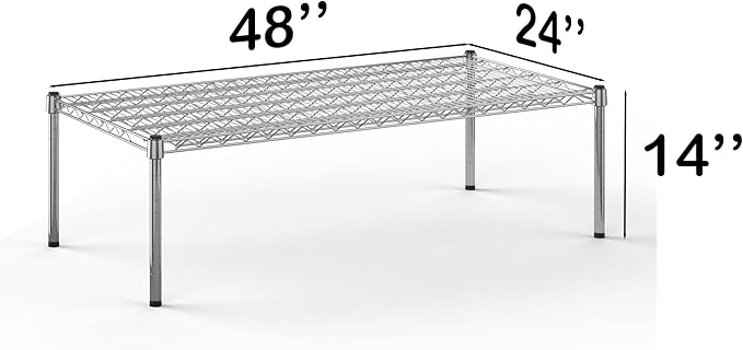 Regal Altair 24''W x 48''L x 14''H Chrome Plated Wire Dunnage Rack | Off The Floor Storage