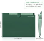 SKYDUE Expanding File Organizer with 8 Pockets, Accordion File Folders with Labels, Portable Document Paper Bill Receipt Organizer, Home College School Office Supplies, Letter Size,ForestGreen