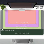 Leather Desk Pad Protector, 39.4'' X 17'' Large Mouse Pad, Office Desk Mat, Non-Slip PU Leather & Suede Base Desk Blotter, Laptop Desk Pad, Desktop Mat for Office Home, Black